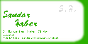 sandor haber business card