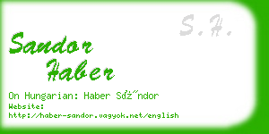 sandor haber business card